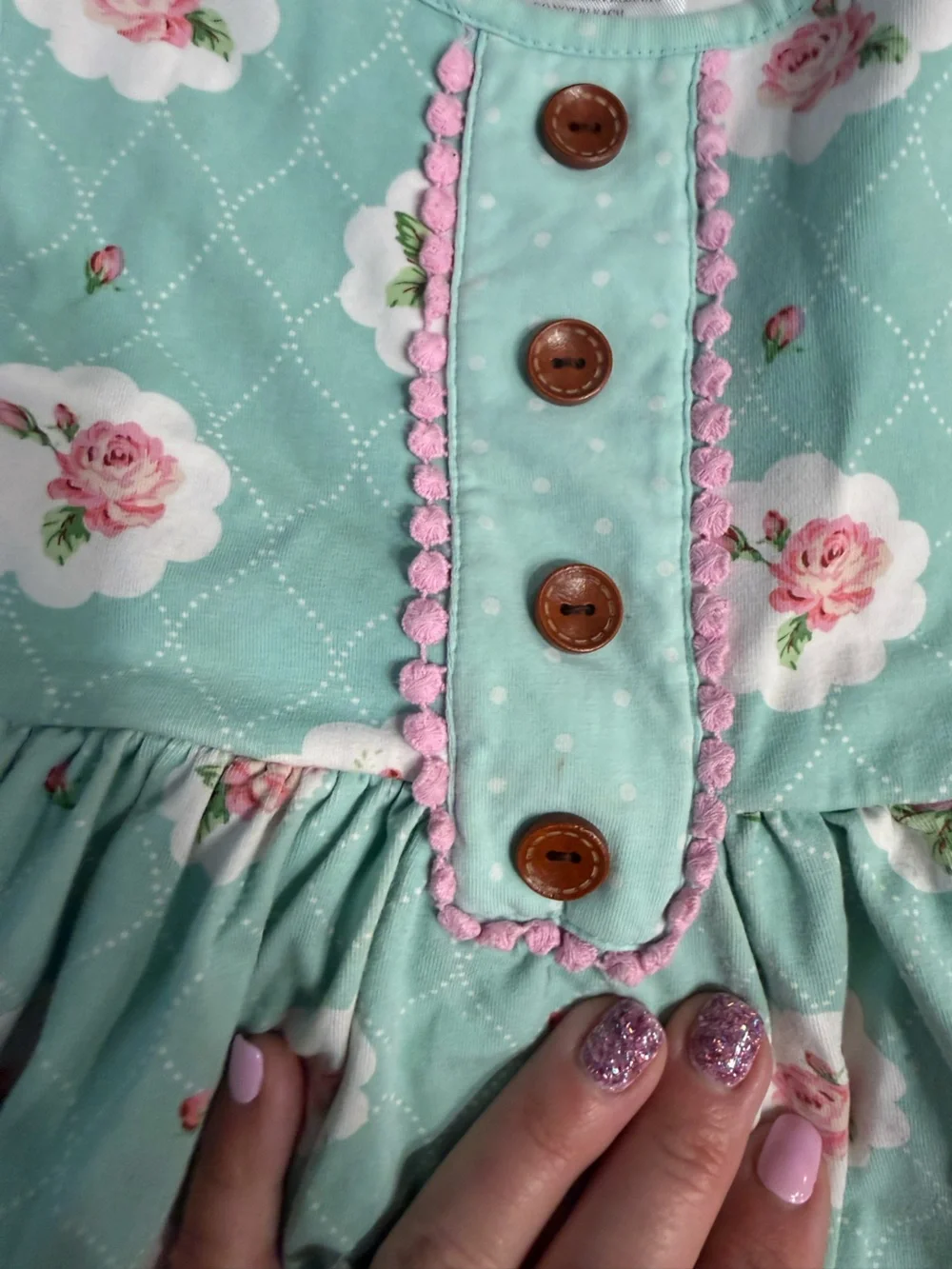 Swoon Baby Mint Green Floral Twirl Dress Ruffle Pocket Girls Size 7
